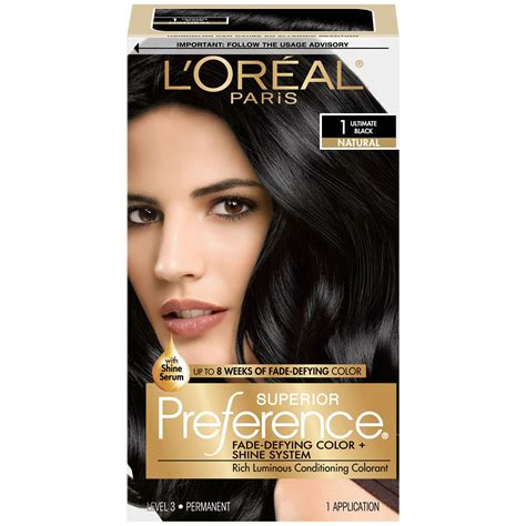 loreal hair color black brown